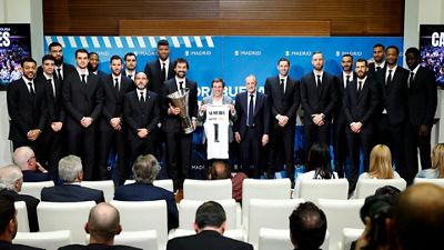 Team photo at City Hall