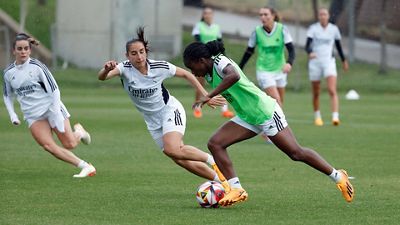 Último entrenamiento antes de la semifinal de la Copa de la Reina
