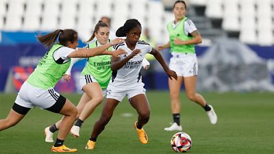 Último entrenamiento antes de la final de la Copa de la Reina