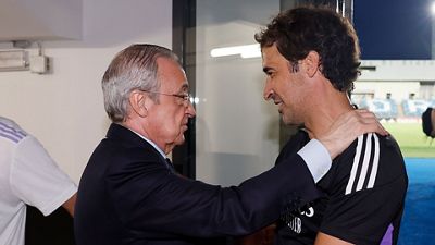Florentino Pérez congratulated Castilla for reaching the promotion playoff final