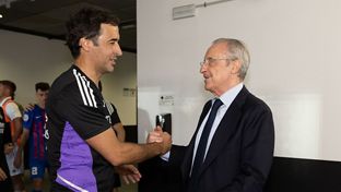The president joined Castilla at the Di Stéfano