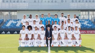 El presidente, con el Castilla antes de la final por el ascenso