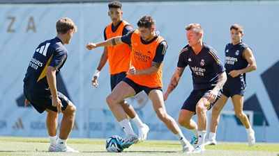 Fitness and ball work on day four of pre-season