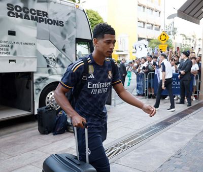 llegada del real madrid a los ángeles