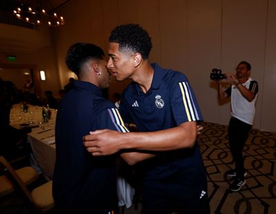 vinicius rodrygo militao courtois alaba rüdiger y tchoumeni ya están en los ángeles