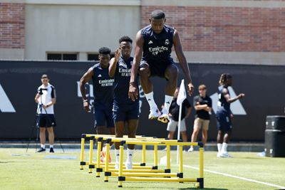 entrenamiento del real madrid en los ángeles