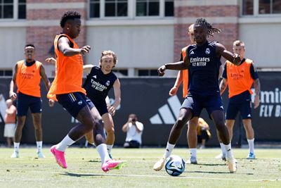 entrenamiento del real madrid en los ángeles