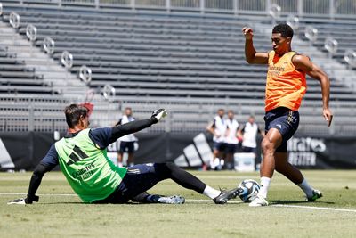 entrenamiento del real madrid en los ángeles