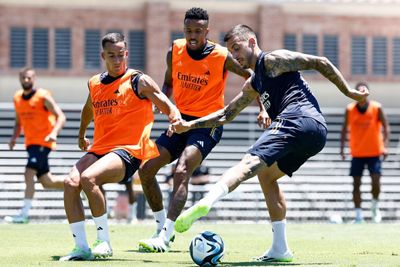 entrenamiento del real madrid en los ángeles