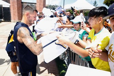 encuentro con los aficionados en los ángeles
