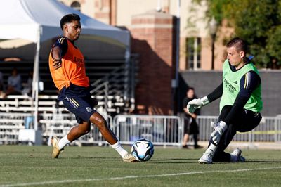 entrenamiento del real madrid en los ángeles