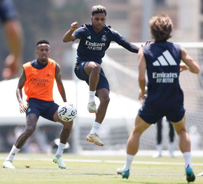 entrenamiento del real madrid en los ángeles