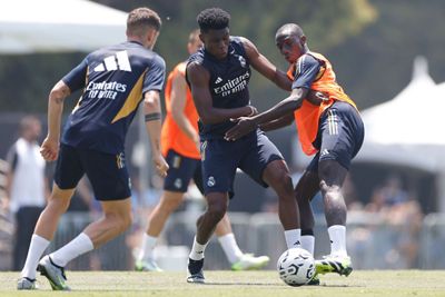 entrenamiento del real madrid en los ángeles
