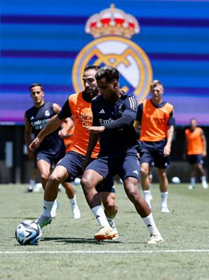 entrenamiento del real madrid en los ángeles
