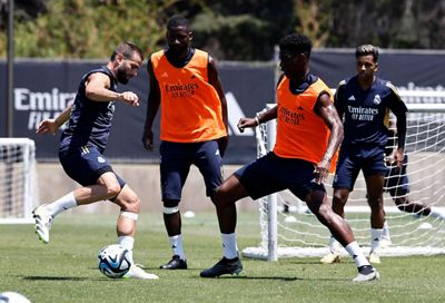 entrenamiento del real madrid en los ángeles