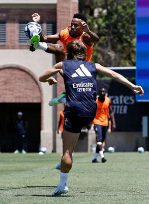 entrenamiento del real madrid en los ángeles