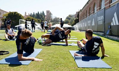 entrenamiento del real madrid en los ángeles