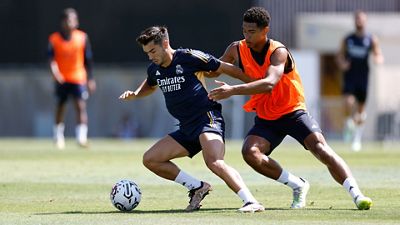 Dernier entraînement avant la rencontre face à Manchester United