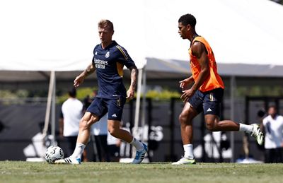 entrenamiento del real madrid en los ángeles