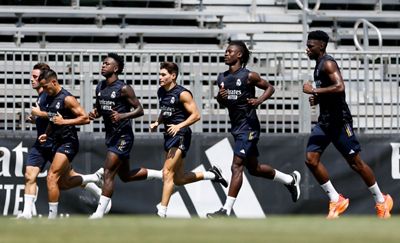 entrenamiento del real madrid en los ángeles