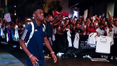 Real Madrid's arrival in Houston