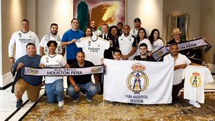 Butragueño y Roberto Carlos, con la Peña Madridista Houston