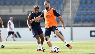 Último entrenamiento antes del partido contra el Getafe