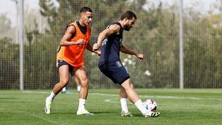 Entrenamiento junto al Castilla