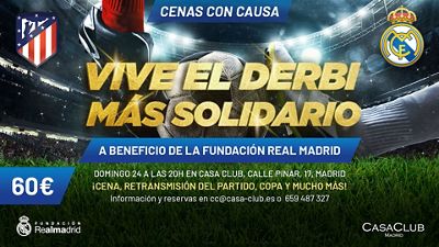 Solo quedan dos días para inscribirse en 'Cenas con causa' y ver el derbi más solidario