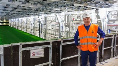 Ancelotti pays visit to the hypogeum in the Bernabéu