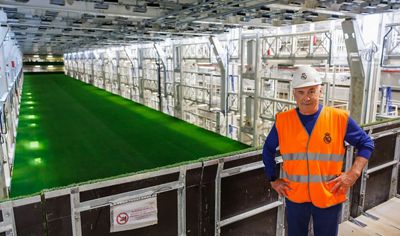 ancelotti en el hipogeo del bernabéu