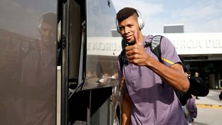 Real Madrid's arrival in Murcia to play the Supercopa