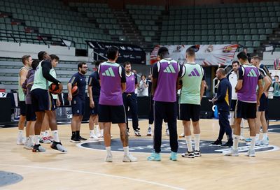 entrenamiento del real madrid de baloncesto