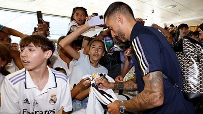 Así fue la llegada del Real Madrid a Gerona