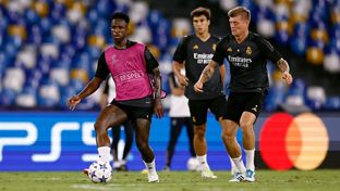 A equipa treinou no estádio Diego Armando Maradona