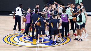 Último entrenamiento antes del partido frente a los Dallas Mavericks