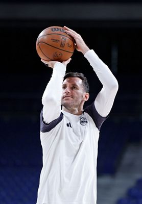 entrenamiento del real madrid de baloncesto en el wizink center
