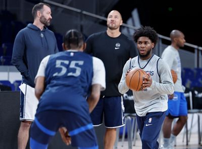 entrenamiento de los dallas mavericks en el wizink center
