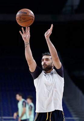 entrenamiento del real madrid de baloncesto en el wizink center