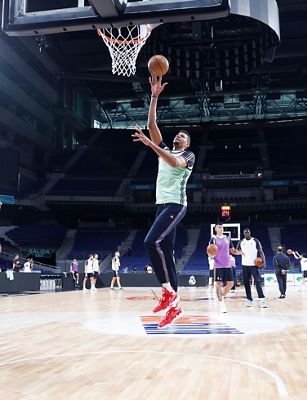 entrenamiento del real madrid de baloncesto en el wizink center