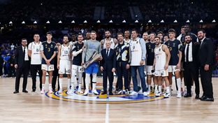 Real Madrid present Doncic with a replica of La Décima