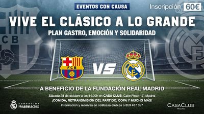Reserva hasta el sábado tu plaza para la retransmisión del Clásico en CasaClub