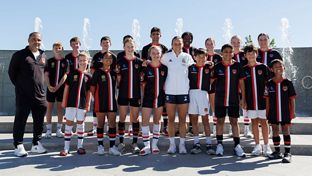 Hayley Raso greeted Australian participants at Foundation's clinic