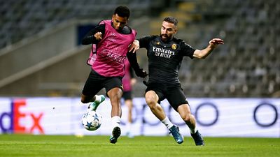 A equipa treinou no estádio do Braga