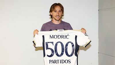 Modrić, 500 partidos con el Madrid: 'Es un orgullo lograrlo con el club más grande de la historia'