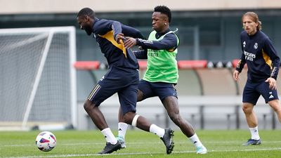 Intensive Trainingseinheit in der Real Madrid Stadt