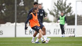 Último entrenamiento antes del partido contra el Rayo Vallecano