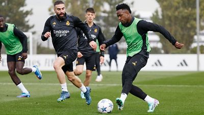 Último entrenamiento antes del partido frente al Braga