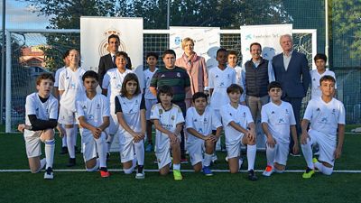 Arbeloa visited the Real Madrid Foundation school in Leganés in the company of the 'la Caixa' Foundation.
