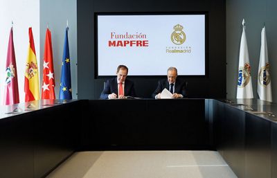 la fundación real madrid y la fundación mapfre renuevan su colaboración